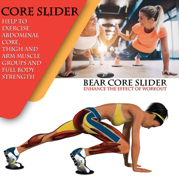BEAR Core Slider For Abdominal Ab Training and Pilates (Pair)